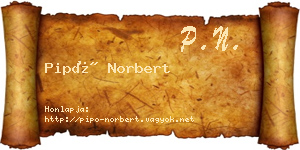 Pipó Norbert névjegykártya